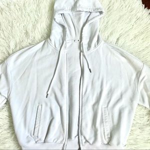 Women’s white zip-up hoodie Garage size M